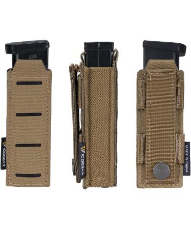 Idogear Tactical Pocket Pistol MAG Bag - Molle Open Holster for Glock M1911 92F 9mm .40 - Coyote Brown - Buy Online on GoSupps.com