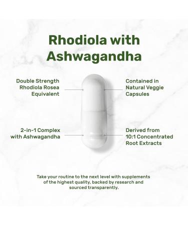 DEAL SUPPLEMENT Rhodiola Rosea with Ashwagandha 240 Veggie Capsules Max Strength 10:1 Root Extract Adaptogenic Supplements for Relaxation Energy & Brain Health* Non-GMO - Buy Online on GoSupps.com