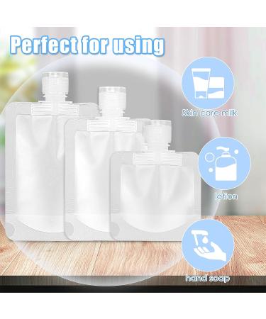 Homgaty Refillable Travel Pouches 23Pcs Empty Squeeze Pouches - TSA Approved Stand Up Pouch for Toiletry & Makeup - Buy Online on GoSupps.com