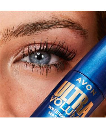 Avon Cosmetics Ltd Avon Ultra Volume Waterproof Mascaara Blackest Black with exclusive amplifibre technology for the full volume of eyelashes that lasts all day 10 ml - Buy Online on GoSupps.com