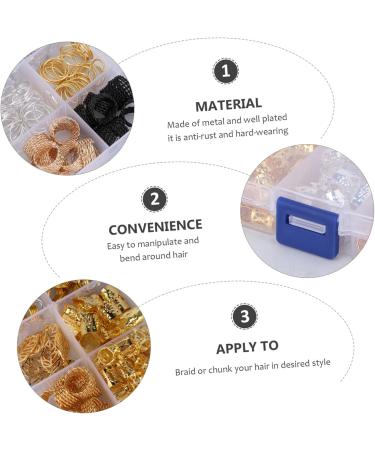 Beavorty bead the ring Dreadlock Hair Tube hair cuffs filigree tube dreadlocks ring hair braid rings Hip Hop Hair Decorations dread locks ring jewelry hair accessories - Buy Online on GoSupps.com