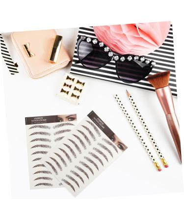 Beavorty 54 Sheets Waterproof Eyebrow Stickers Eyebrow Stencils Fake Eyebrow Stickers 3d Transfer Stickers - Buy Online on GoSupps.com