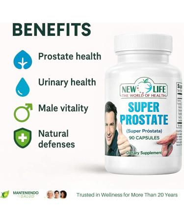 Manteniendo Tu Salud New Life Super Prostate Healthy Prostate Saw Palmetto 90 Capsules - Buy Online on GoSupps.com