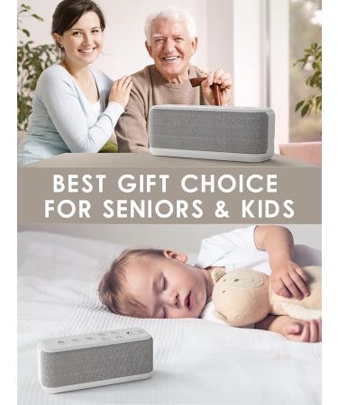 USB Rechargeable White Noise Machine for Office Privacy | 42 Soothing Sounds for Adults | Lullabies & Fan Sounds | Auto-Off Timer & Volume Control | Gray - Buy Online on GoSupps.com