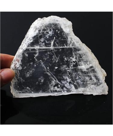 Natural Selenite Crystal White Transparent Slice Irregular Shaped with Black Stand Minerals Specimen Reiki Home Decor (Color : Selenite Slice Size : 150-200g) 150-200g Selenite Slice - Buy Online on GoSupps.com