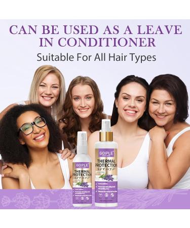 10 in 1 Heat Protectant Spray - Lavender Hair Treatment Nourishing Thermal Protector for Damage & Frizz Control - Buy Internationally - Buy Online on GoSupps.com