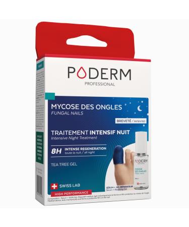 PODERM – MYCOSIS NAIL INTENSIVE NIGHT TREATMENT 2in1 – Eliminates fungus & renews the nail while you sleep | Vegan | Professi