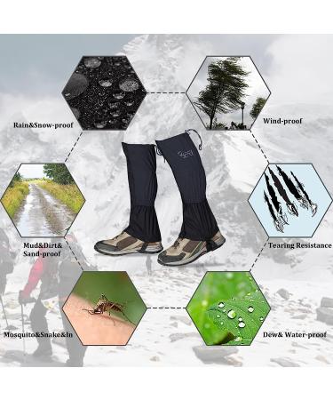 IDAND Waterproof Snow Boot Gaiters for Outdoor Activities - Black X-Large - Buy Online on GoSupps.com