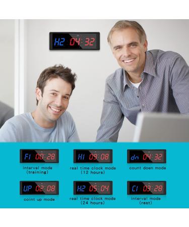 Zantrech Gym LED Timer | Interval Count Down/Up Clock Stopwatch | Ultra-Clear Digital Display with Remote - Buy Online on GoSupps.com