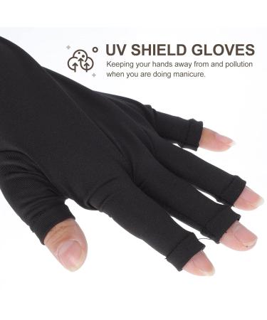 FOMIYES UV Gloves - 2 Pairs Nail Protection Gloves for Manicure | Shield Hands from UV Damage - International Shipping Available - Buy Online on GoSupps.com