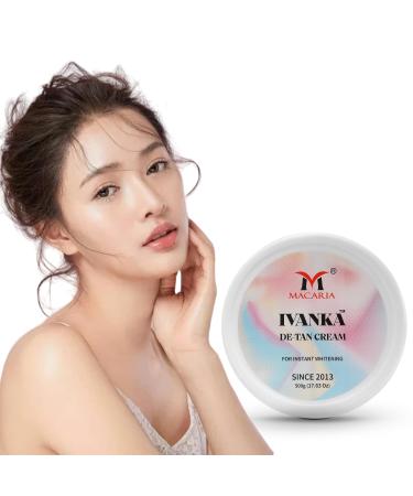 Macaria Ivanka DE-Tan Face Cream for Men & Women for Professional Tan Removal for Instant Skin Whitening & Brightening with 3-in-1 Cleanser Scrub Mask for Saloon like Result for Men & Women 500g
