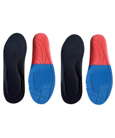 Comfort Shoe Insoles 2 Pairs Running Sport Inserts Sneaker Innersoles Ultra Cushioned Foam Boot Liners Breathable Arch Support Shoe Pads for Women US 5-7 5-7 US Women 2 Pairs Shoe Insoles: Black