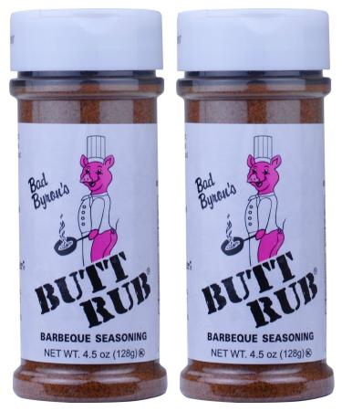Bad Byrons Butt Rub Barbecue Seasoning 4.5 Ounce - Pack 2