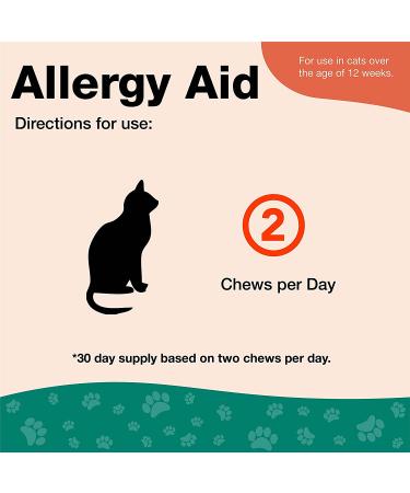 NaturVet Aller-911 Allergy Aid + Antioxidants for Cats 60 Soft Chews | Supports Immune System, Skin Moisture & Respiratory Health | Contains Omegas DHA & EPA | 30 Day Supply - Buy Online on GoSupps.com