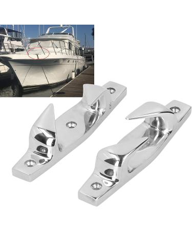 Stainless Steel 6-inch Mooring Cleat Set for Boat Anchoring | Hollow Fair Design | Marine Grade Metal | Boat Mooring Accessories - Buy Online on GoSupps.com