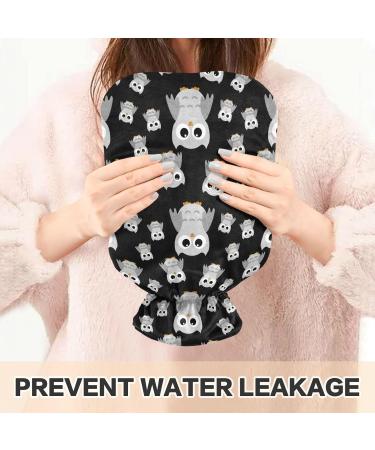 Hot Water Bottles with Cover - Grey Owls | 2L Pain Relief for Children & Adults - Warm Up Your Bed! - Buy Online on GoSupps.com