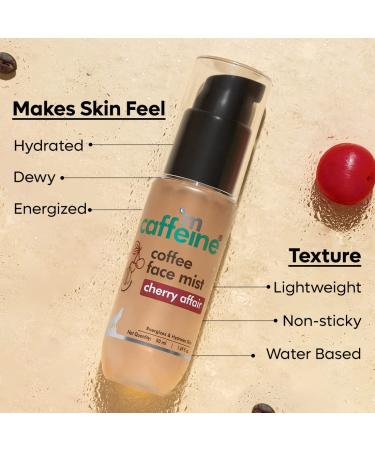 mCaffeine Coffee Face Mist - Hydrating Aloe Vera & Hyaluronic Acid - Controls Oil & Improves Skin Texture - Cherry Affair 1.69 oz - International Shipping Available - Buy Online on GoSupps.com