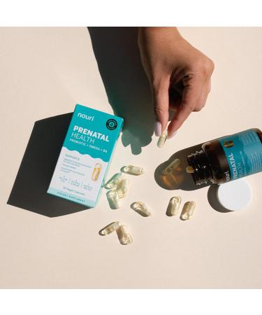 Nouri Prenatal Health Probiotic and Omega Capsules - Digestive and Nutrient Support for Mom & Baby - 30 Day Supply - Buy Online on GoSupps.com