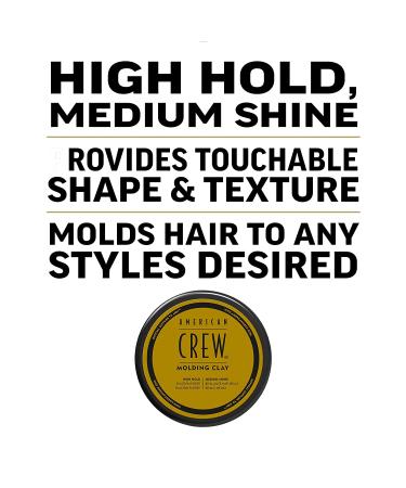 American Crew Molding Clay 3 oz - Strong Hold Hair Styling Wax for Men - Buy Online on GoSupps.com