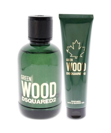 Dsquared2 Green Wood Men 3.4oz EDT Spray 5.0oz Bath and Shower Gel 2 Pc Gift Set - Buy Online on GoSupps.com