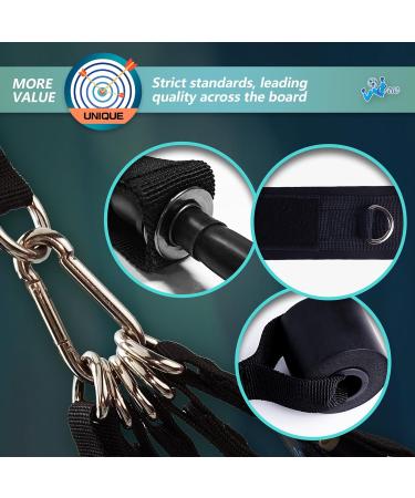 WEUE Resistance Band Set - 11 Piece Safety Tube Exercise Bands for Men and Women up to 150lbs - Includes Handles, Ankle Straps, Door Anchor - Ideal for Gym and Home Workouts - Buy Online on GoSupps.com
