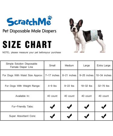 Scratche Super Absorbent Disposable Diapers for Males - Leakproof Protection for Urination & Incontinence | 40 Count Small White | Ship Internationally - Buy Online on GoSupps.com
