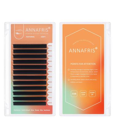 Annafris Self-Fan Individual Eyelash Extensions - 0.07 C Curl 10mm | Easy Fan Lashes for 3D-5D Volume | Premium Quality Eyelashes - Buy Online on GoSupps.com