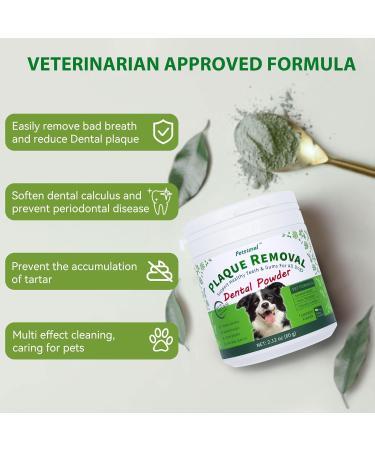 Petstoral Natural Dog Dental Powder Dog Dental Care - Plaque Remover and Bad Breath Treatment Healthy Gums & Fresh Breath for All Dogs and Cats (1) - Buy Online on GoSupps.com