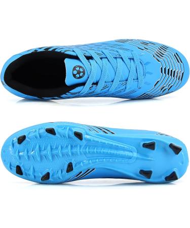 Juzecx Men's Soccer Cleats FG/AG Football Shoes Size 10 Blue | Firm Ground Training Soccer Shoes - Buy Online on GoSupps.com