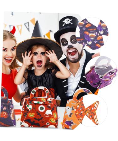 ifundom 6pcs Handbags Halloween Treat Bag Goodie Handles Trick-or-treat for Non Pouches Handle Reusable - Buy Online on GoSupps.com