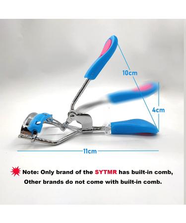 Stainless Steel Eyelash Curler with Comb Attachment | Mascara Applicator and Brow Grooming Tool - Buy Online on GoSupps.com