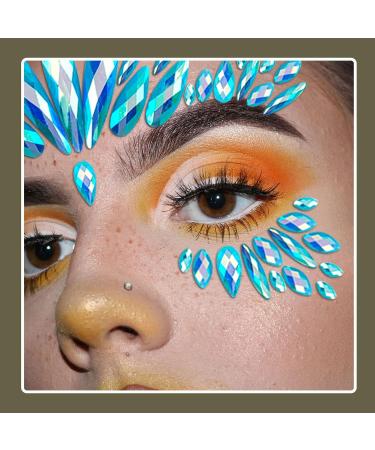 Unicorn Mermaid Face Jewels - Festival Makeup & Temporary Tattoo Stickers for Rave Party (Collection 1) - Buy Online on GoSupps.com