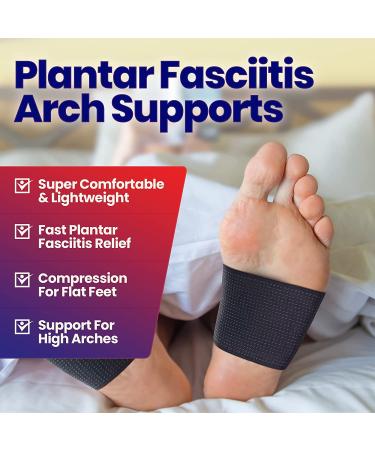 Copper Infused Plantar Fasciitis Arch Supports for Heel Pain Relief - Compression Sleeves Foot Brace for Bone Spurs, Flat Feet, High Arches - Men and Women - Fits Under or Over Socks - Buy Online on GoSupps.com