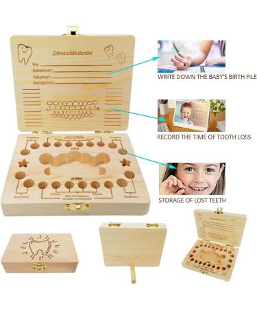 Sunshine Smile Wooden Milk Teeth Box | Baby Tooth Storage Souvenir | Keepsake for Lost Teeth - Buy Online on GoSupps.com