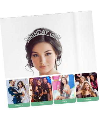 Mikinona Headband Jewelry Birthday Hair Accessories Birthday Headbands for Adults Birthday Rhinestone Headband Rhinestone Headband for Birthday Women's Zinc Alloy Props Three-dimensional - Buy Online on GoSupps.com