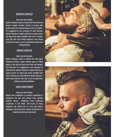 BARBER MARMARA Argan Shampoo for Men 1150ml | Barber Cabinet Men's Shampoo | hairdressing supplies | reduces hair loss | silicone and salt free | for all hair types - Buy Online on GoSupps.com