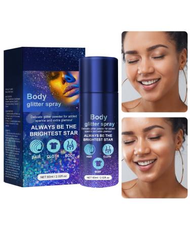 Samuliy Makeup Powder - Sweat Resistant Glitter Powder Spray for Face and Body - Daily Makeup for Face Neck Arms Legs Shoulder Face