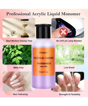 Professional Acrylic Nail Kit with Primer, Top Coat, Powder, Liquid Monomer & Kolinsky Brush - Buy Online on GoSupps.com