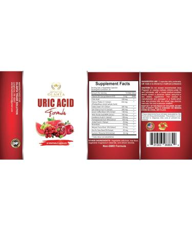 uric Acid Capsules - URIC Acid Support Formula - Joint Support Water Retention Relief uric Acid Help Celery Seed Pomegranate Turmeric antioxidant Pills Milk Thistle Supplement - 1 Bottle - Buy Online on GoSupps.com