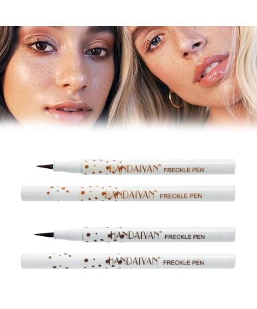 Freckles Pen freckles pen freckle pen natural lifelike fake freckle-make-up pen durable waterproof freckles-make-up tools (dark brown + light brown)