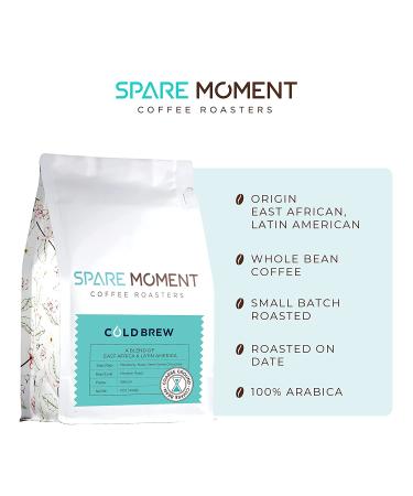 Spare Moment Cold Brew Coarse Ground Coffee Bean - 2019 1st Place Winner - Medium Roast Cold Brew Blend, 100% Arabica - 12oz Bag - Brooklyn Small Batch Roast - Buy Online on GoSupps.com