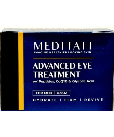 Meditati for Men | Improve the Appearance of Crow's Feet  Wrinkles  Dark Circles and Under Eye Puffiness. Potent  Natural and Organic  Anti-Aging Ingredients. Advanced Eye Treatment. Unscented  0.5 oz