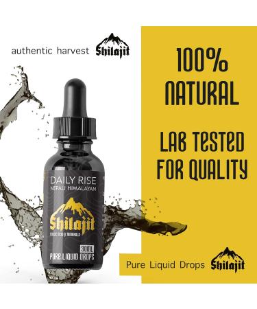 Shilajit Resin Liquid Drops 30g | Natural Fulvic Acid & Mineral Source | 200 Servings | UK Lab Certified - Buy Online on GoSupps.com