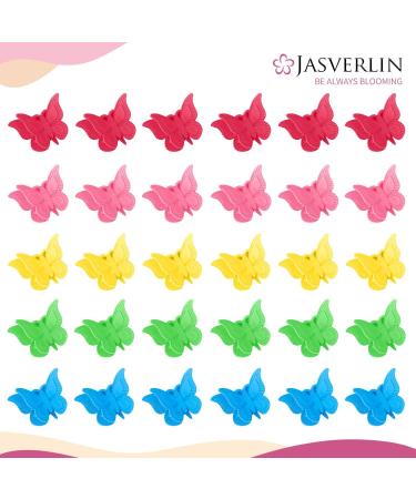 JASVERLIN Colorful Mini Butterfly Hair Clips - 50 pcs Bulk Set, Y2K 90s Cute Claw Hair Accessories for Women, Girls, Kids - No Slip, Thin Thick Curly Hair - 5 Assorted Colors (Basic Color) - Buy Online on GoSupps.com