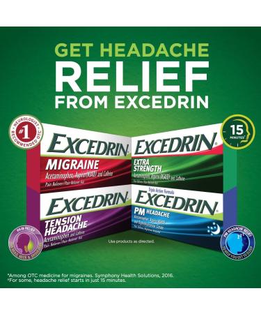 Excedrin Extra Strength Pain Relief Caplets - 24 Count | Headache Relief - Buy Online on GoSupps.com