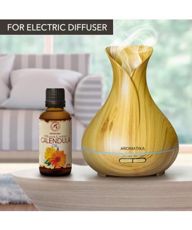 Calendula Oil 1.7 Fl Oz (50ml) - 100% Pure & Natural - Infused with Calendula Officinalis Flower Extract - Almond Oil Base - Benefits for Skin, Nails, Hair - by Aromatika - Buy Online on GoSupps.com