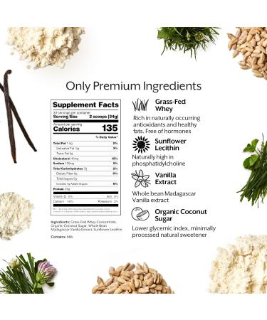 ProMix Nutrition Whey Protein Powder Vanilla - Grass-Fed - Post Workout Fitness & Nutrition Shakes Smoothies Baking & Cooking Recipes - Gluten-Free & Keto-Friendly - 2.5 Pound (Pack of 1) Vanilla 2.5 Pound (Pack of 1) - Buy Online on GoSupps.com