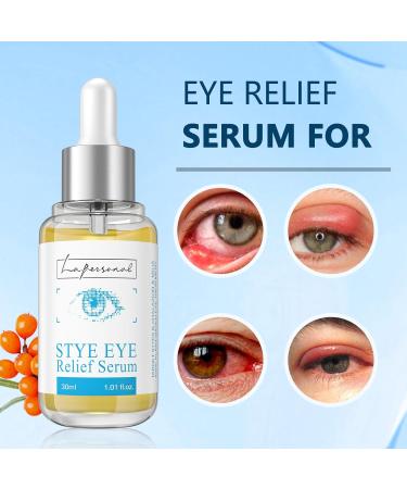 LA. PERSONAL Stye Eye Relief Serum for Eyelid Bumps with Avocado Oil Sea Buckthorn Oil & Caffeine Gentle Formula 1.01 Fl Oz / 30 Ml - Buy Online on GoSupps.com