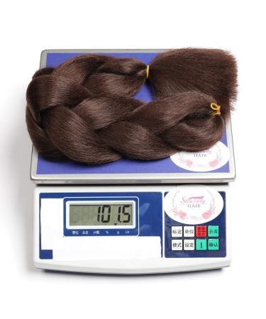 Ombre Jumbo Braids - 24 Inch Kanecalon Hair Extension (Dark Brown #) | Synthetic Braiding Hair 3PCs - Showjarlly - Buy Online on GoSupps.com