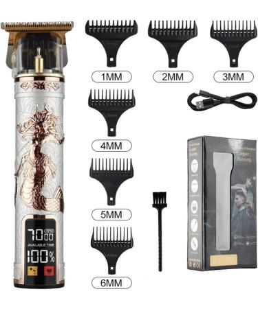 Razors LCD Electric Hair Clipper T9 - Rechargeable Vintage Trimmer for Men | Professional Barber Shaver (Platinum Medusa) - International Shipping - Buy Online on GoSupps.com